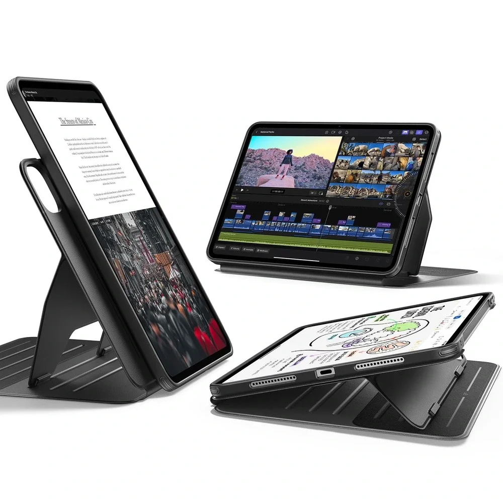 ESR Magnetic Case iPad Pro 11 M5 2025 M4 2024 Multi-Angle Stand Black
